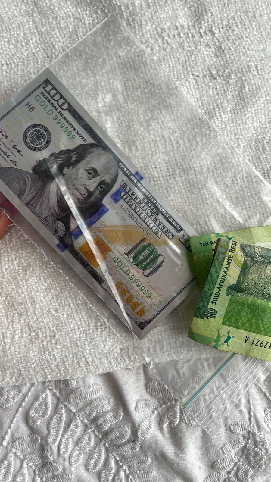 Dollar Card With Money Drawing Oil